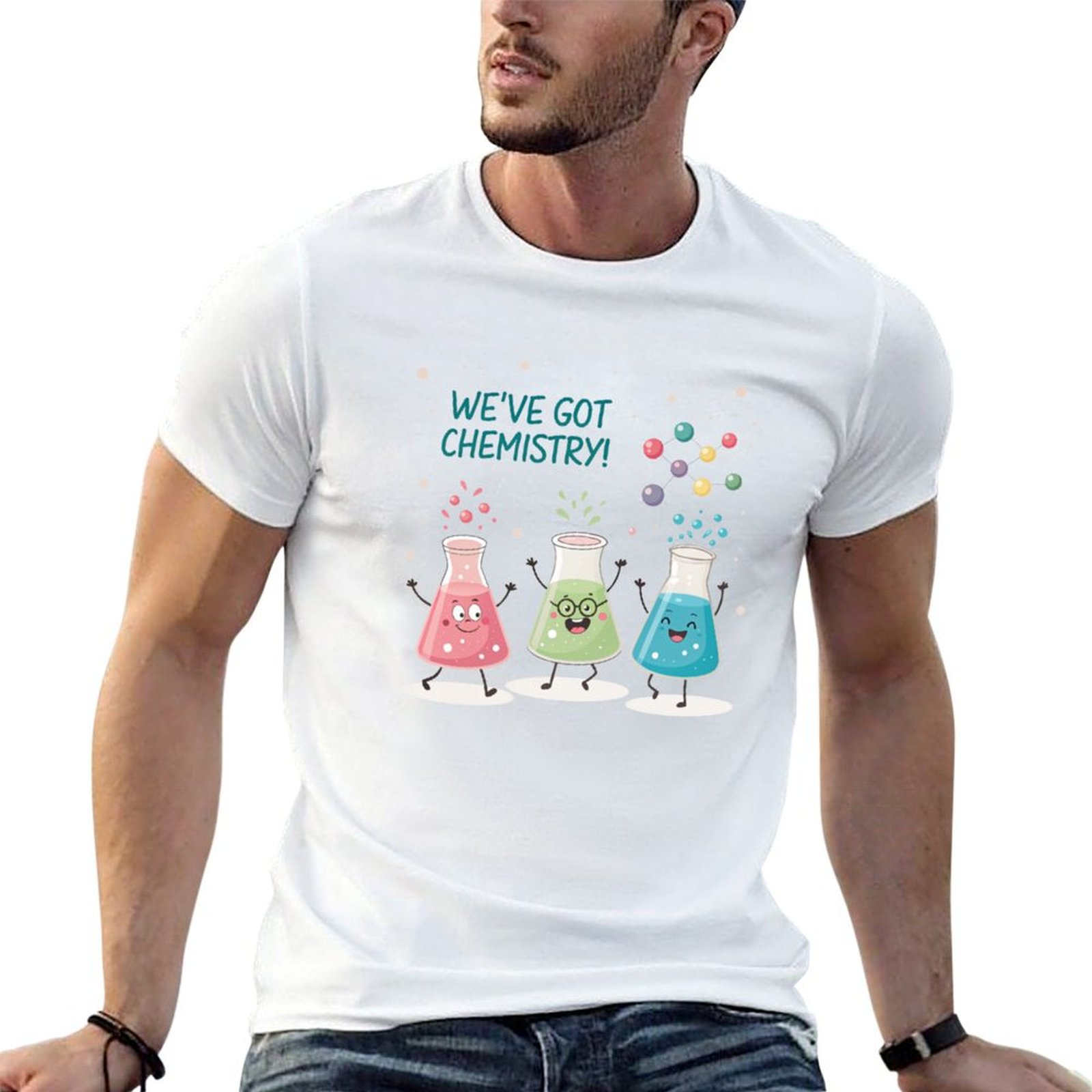 Science Buddies - Футболка Science Beaker Buddies, легкая повседневная