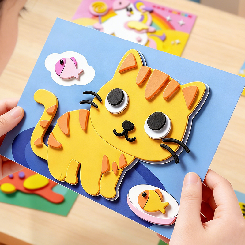 Science Project Diy - Детские 3D-наклейки, 10 случайных листов, одноразовые,