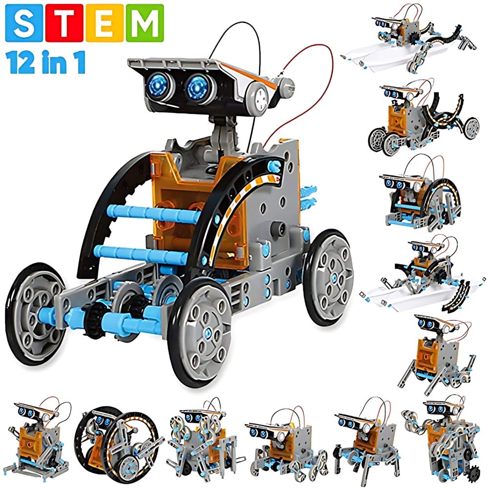 Science Robotics - Солнечный робот-конструктор 12 в 1: Набор