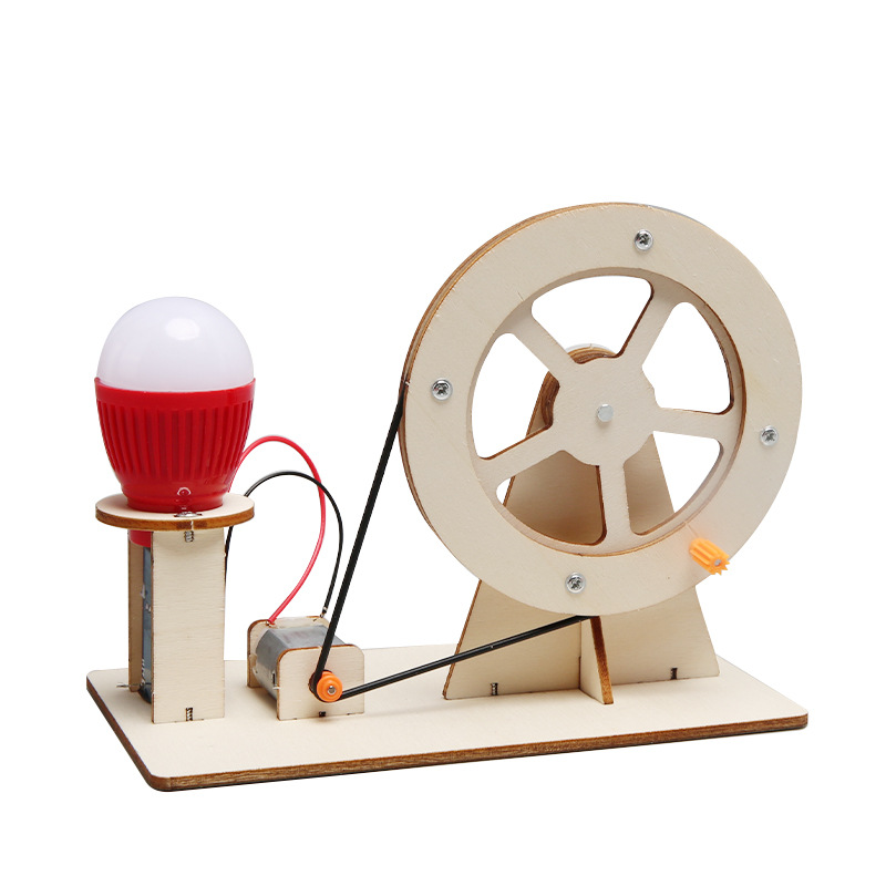 Science Project Diy - Мини-генератор с ручным приводом и лампочкой,