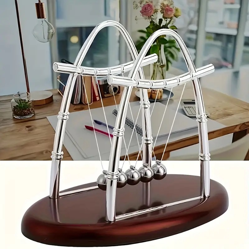 Newton Cradle Large - Колыбель Ньютона: стальные шары, демонстрирующие вечное