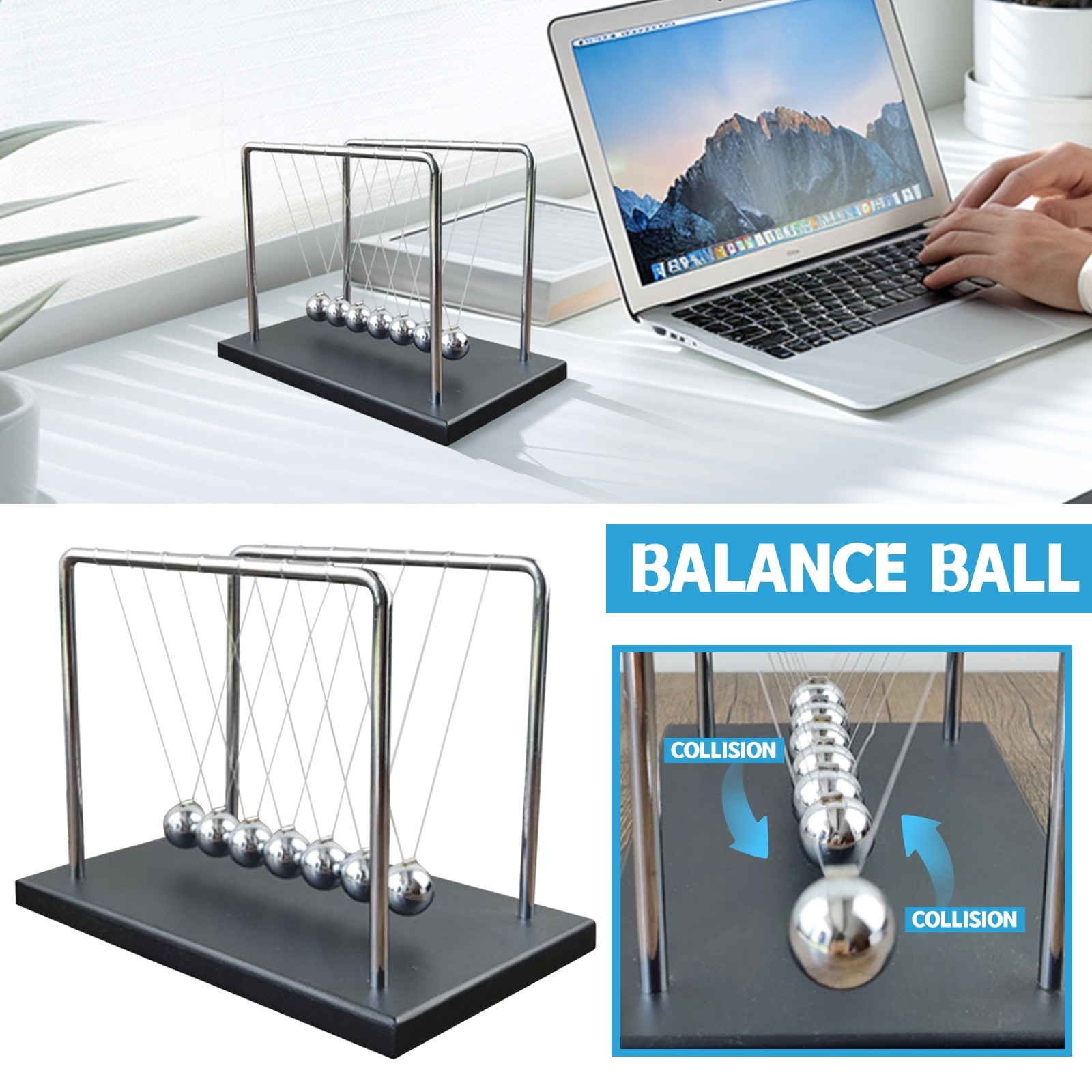 7 шариков, кривая механика, ма – обзор и цена Newton Cradle Large