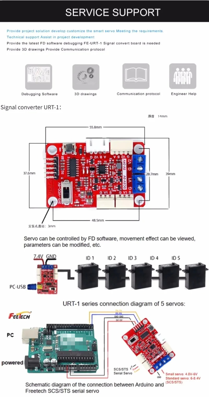 Feetech SM-2930-C001 30 кг, 24 – обзор и цена Robot Arm Motor
